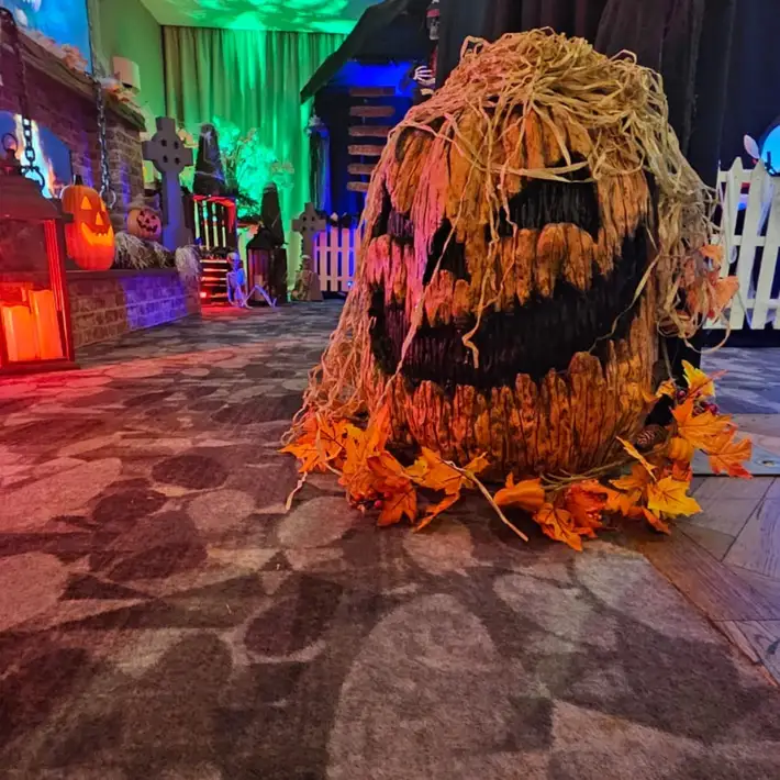 huge creep blow up pumpkin