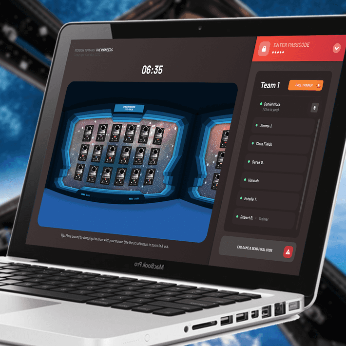 mission to mars online team building game level