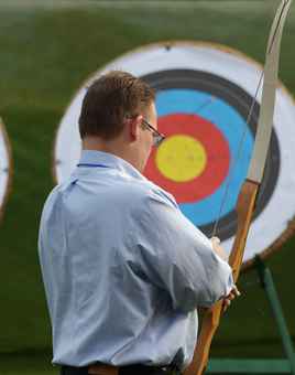 Corporate team building archery activity in Ireland