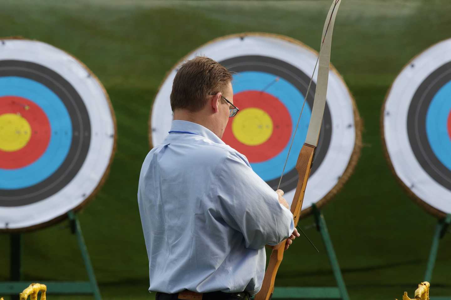 Corporate team building archery activity in Ireland