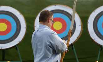 Corporate team building archery activity in Ireland