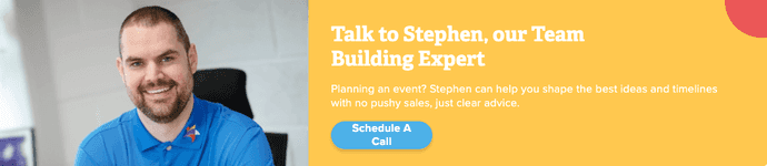 Book a call with stephen our team building expert call to action banner