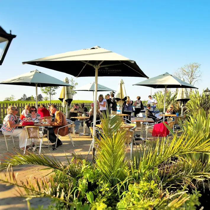 Outdoor terrace at Roganstown Hotel & Country Club for corporate drinks receptions