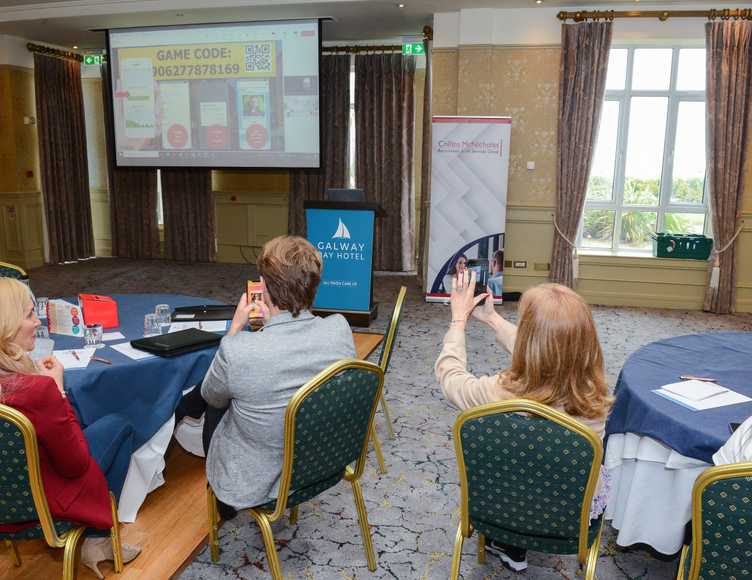 facilitated indoor team building session at hotel venue in Ireland