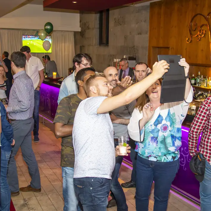 Starting off the game with a selfie