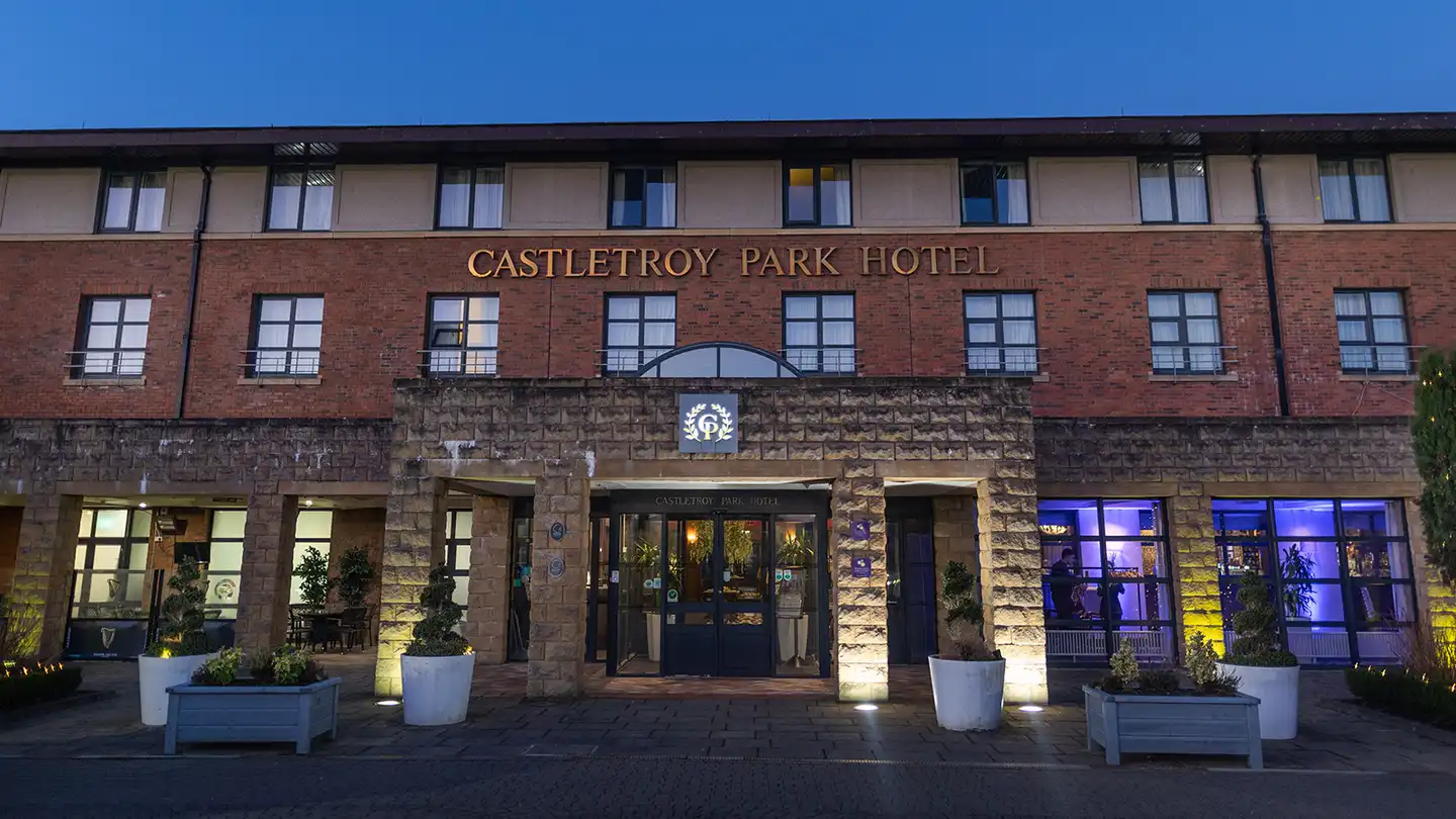 Plan your next corporate team-building event at Castletroy Park Hotel & Leisure Club with Dynamic Events. Hotel exterior