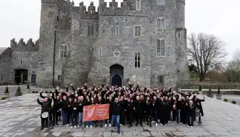 happy team merger team building activity in kildare ireland