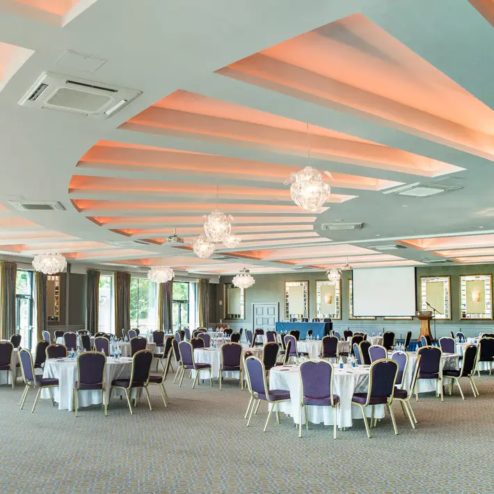 Banquet style set up from front