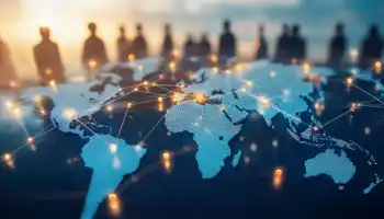 Global teams connected in a multi-city digital treasure hunt.