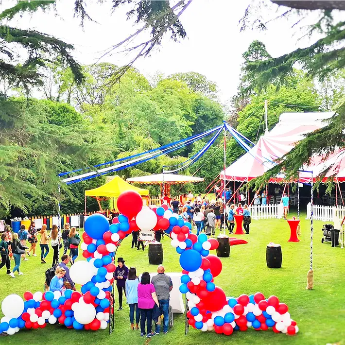 Outdoor corporate event on the grounds of Roganstown Hotel & Country Club