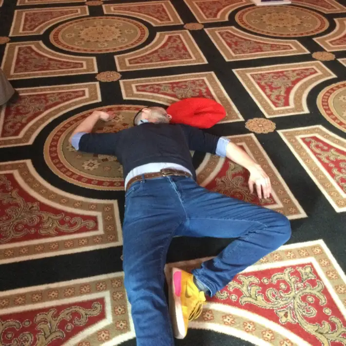 Immersive Murder Mystery scene set up in an Irish hotel conference room.