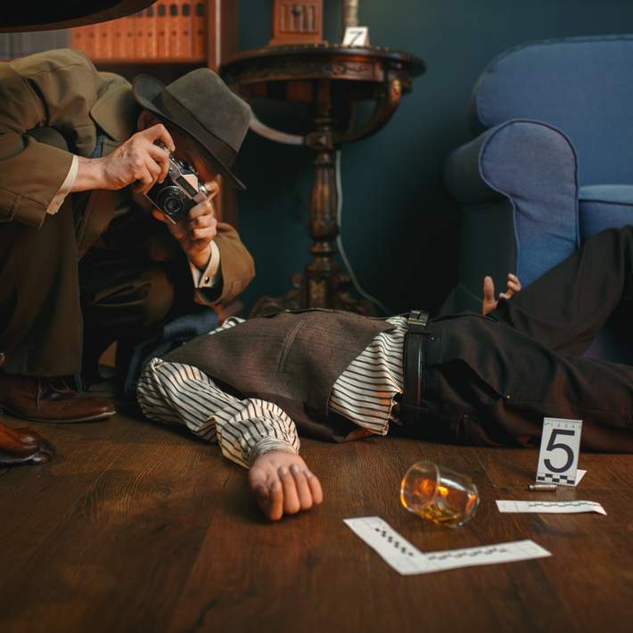 Murder mystery actors