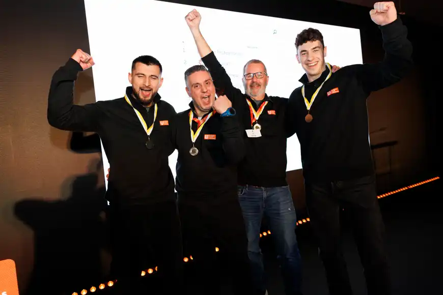 happy team after winning a treasure hunt team building event in dublin