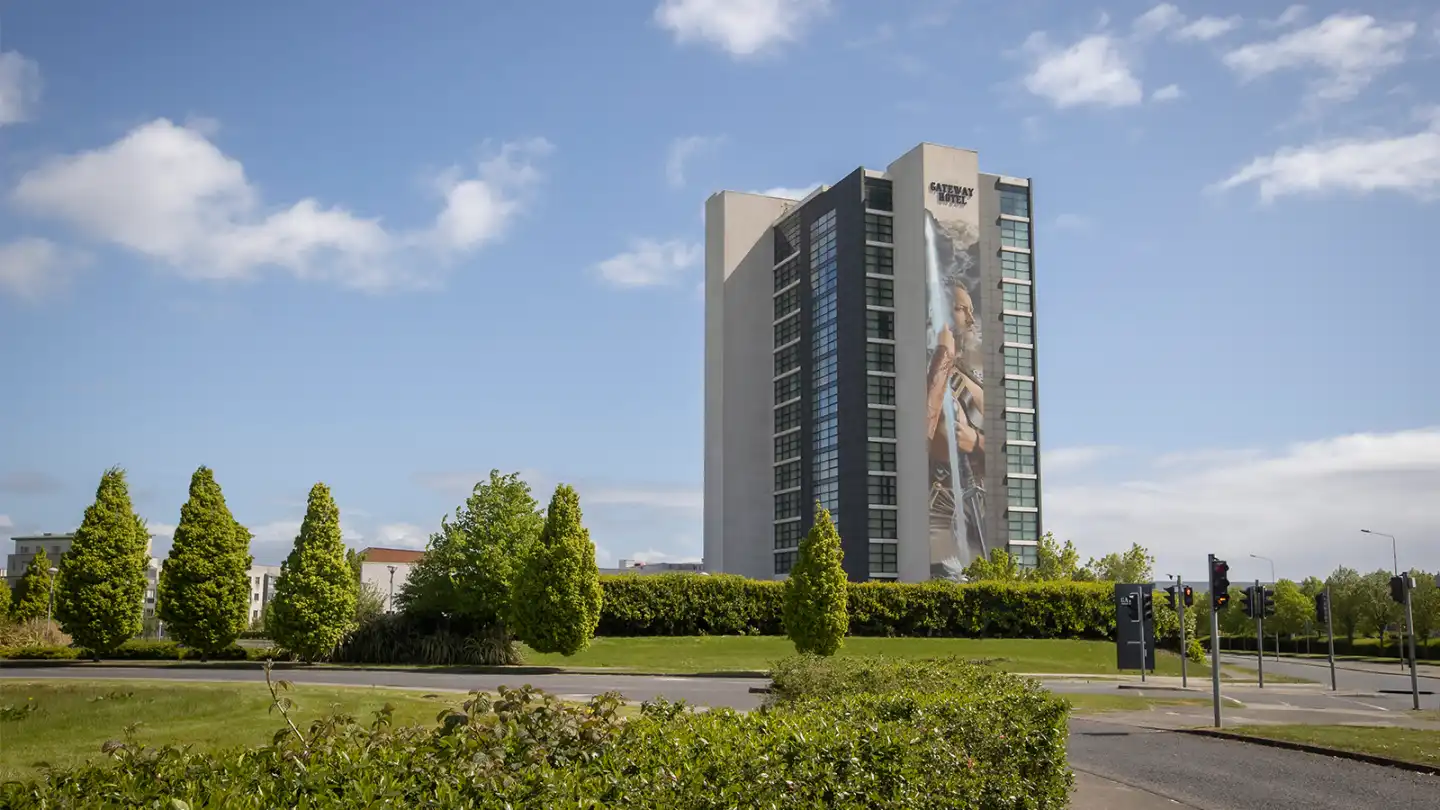 Exterior of The Gateway Hotel Dundalk, a corporate meeting and team building venue in County Louth