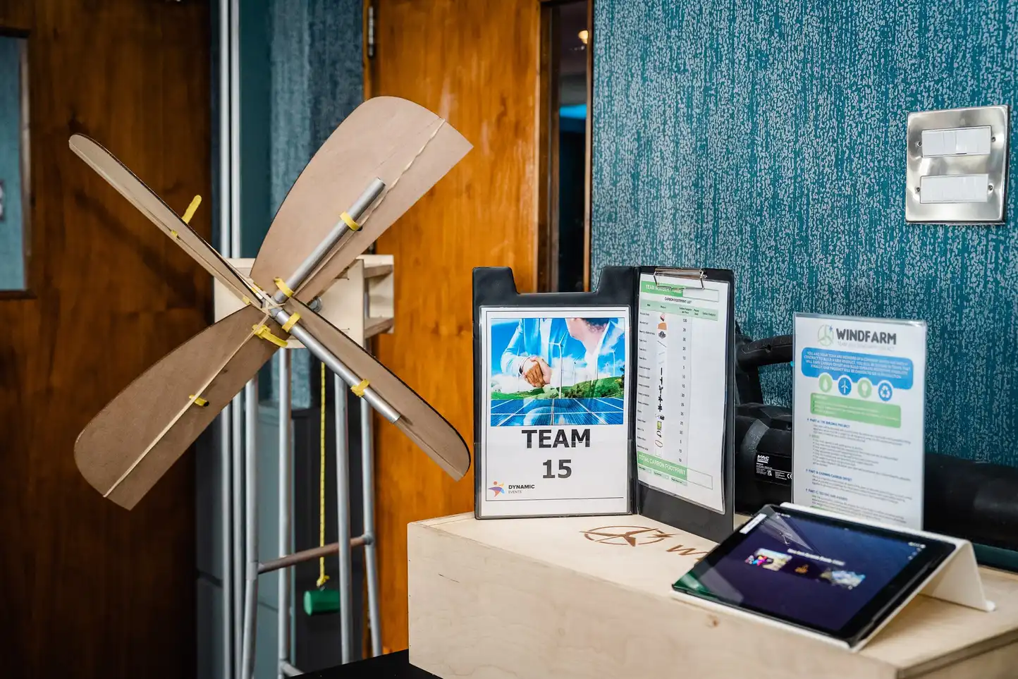 wind farm sustainable team building set up in Ireland