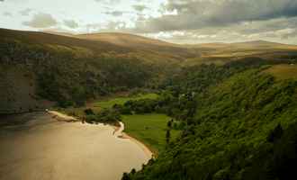 picture of the wicklow mountains and a lake at the bottom