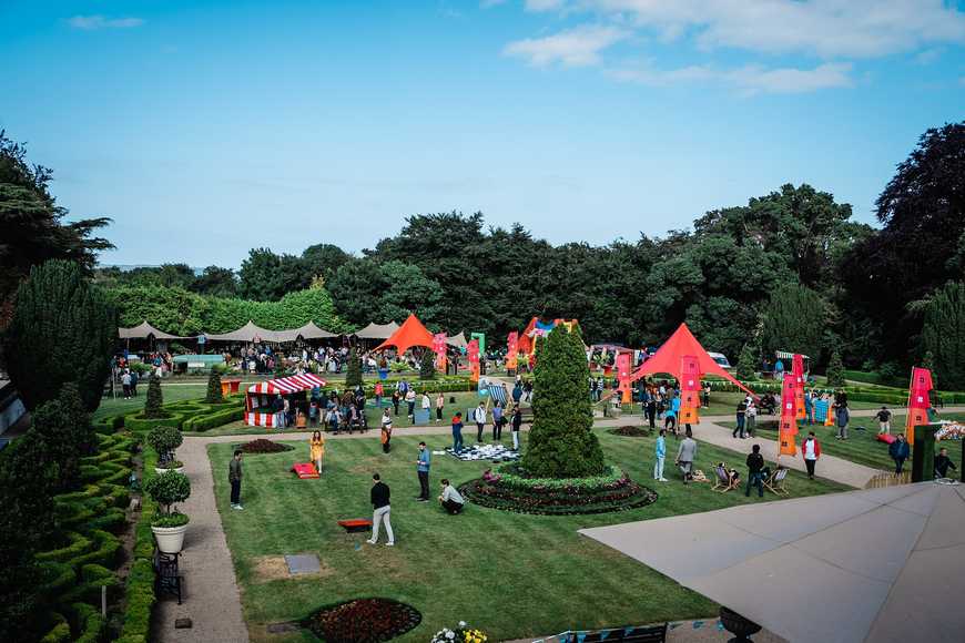 large outdoor team building event in dublin