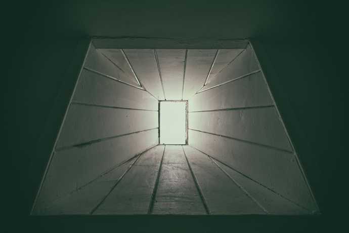 window at the top of a ceiling