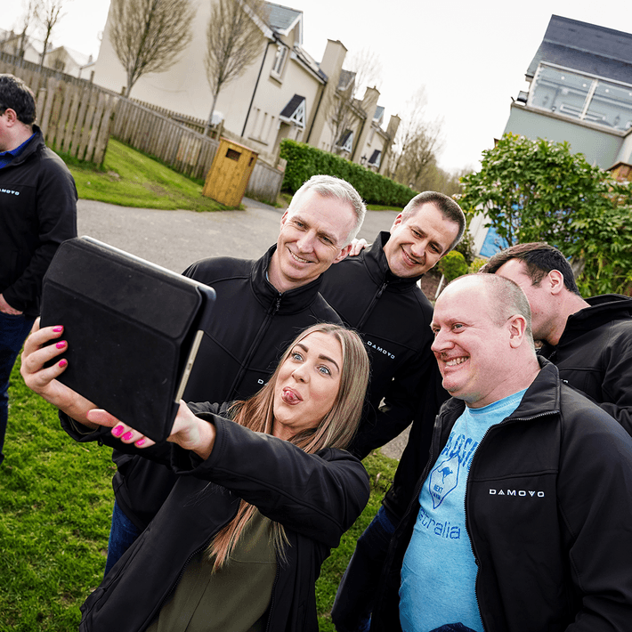 group taking a selfie