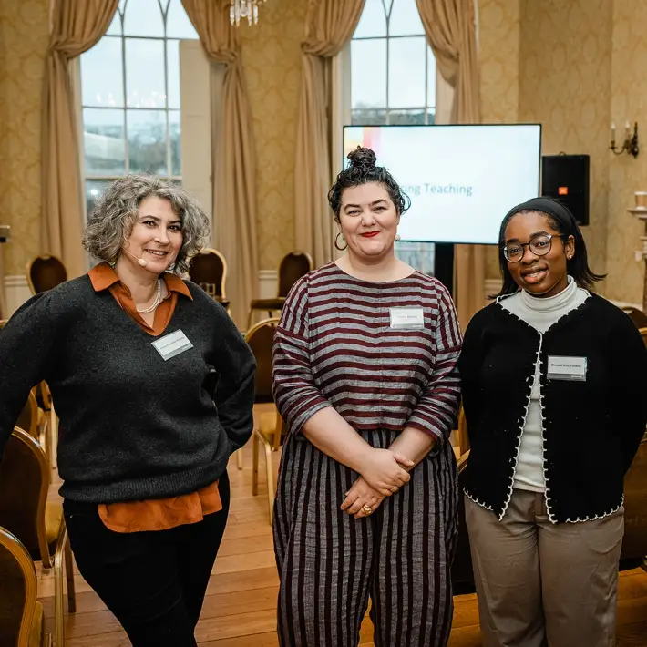 Speakers at the Microsoft conference at MoLI Dublin before the event programme begins