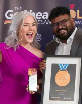 Go-Ahead Ireland employees celebrating at the Gold Awards corporate Awards Night and Gala Dinner in Dublin.