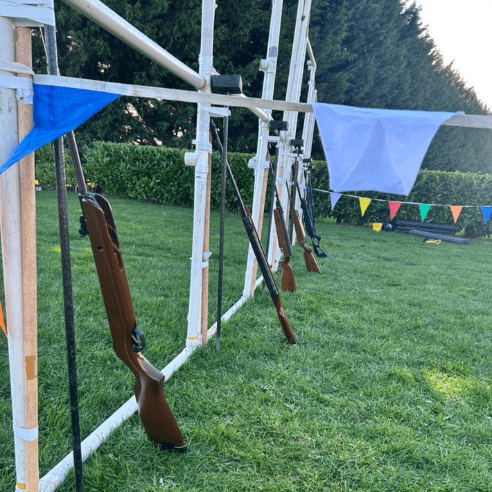 Air Rifles lined up