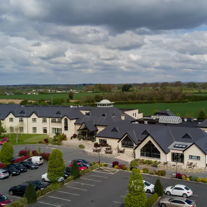 aeriel shot of the clanard court hotel