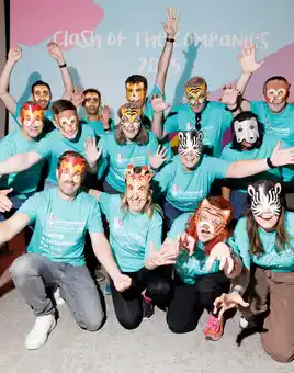 group doing halloween team building in ireland