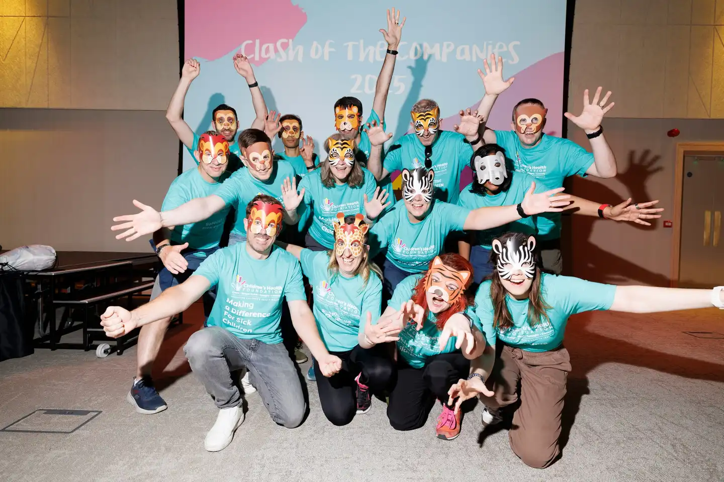 group doing halloween team building in ireland