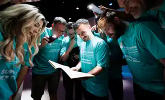 Corporate team solving puzzles during a problem solving team building activity in Ireland with Dynamic Events