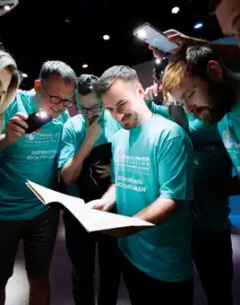 Corporate team solving puzzles during a problem solving team building activity in Ireland with Dynamic Events