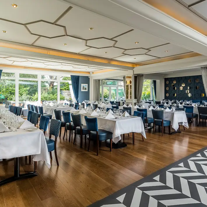 Whitty’s Restaurant at The Sandymount Hotel, offering a stylish setting for corporate dining, networking lunches, and private events.