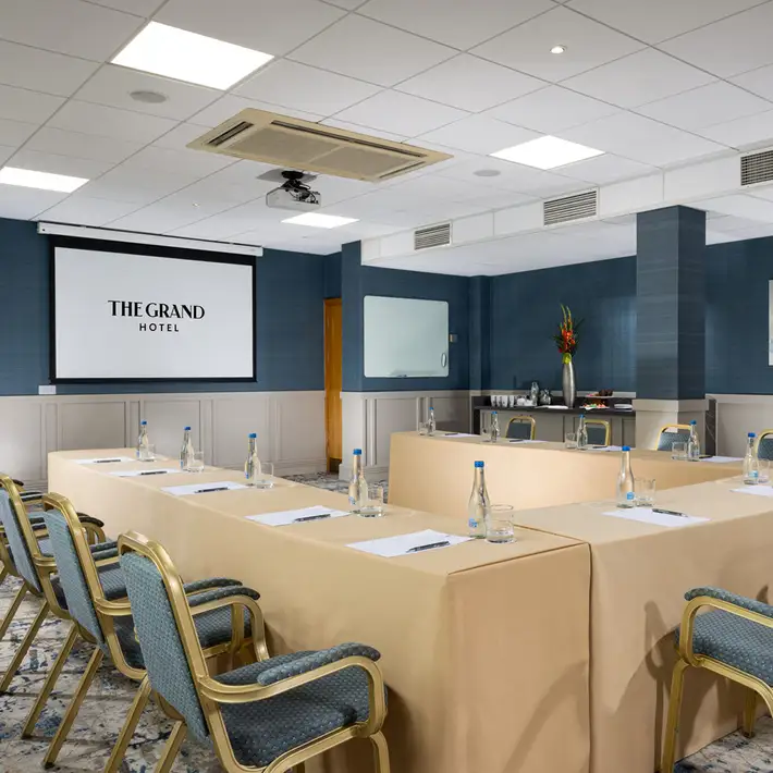 Small boardroom at The Grand Hotel Malahide Dublin for corporate meetings, interviews and team planning sessions
