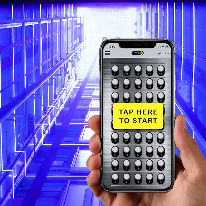 level up tap to begin