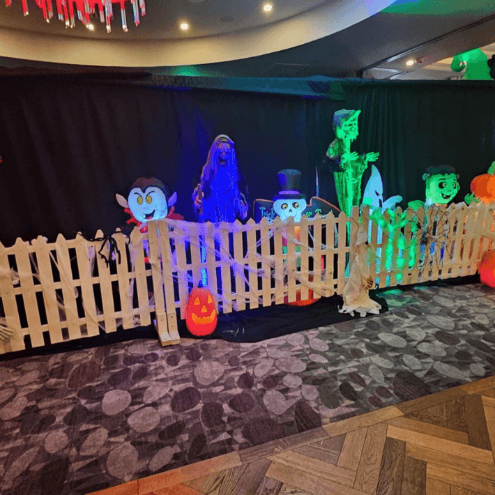 Tunnel walk through with decorations