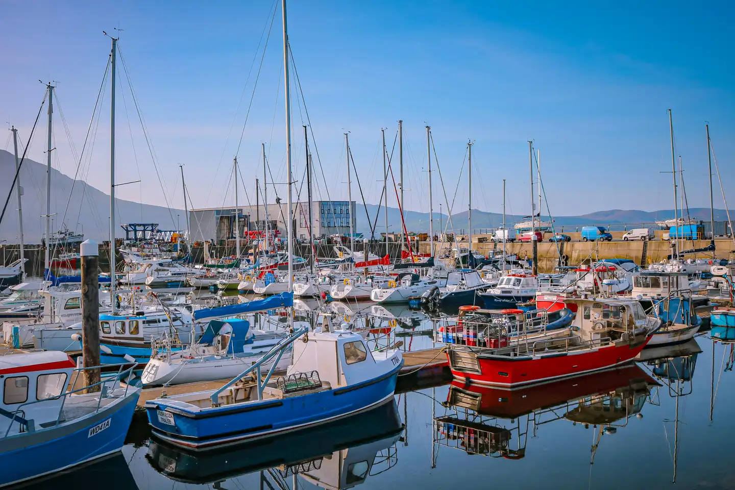 County Kerry Ireland with boats on the sea