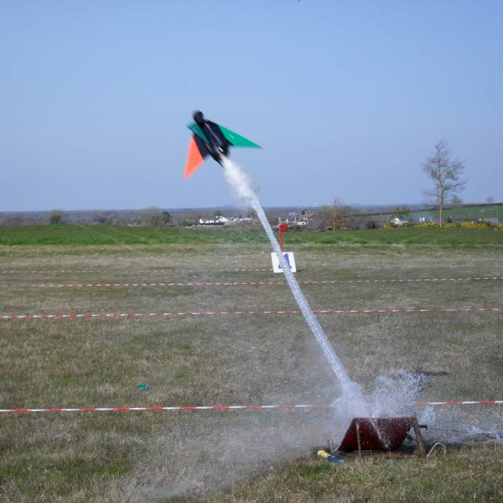 rocket shooting off