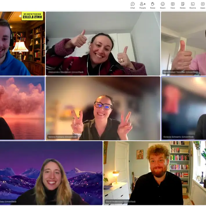 virtual escape room group photo