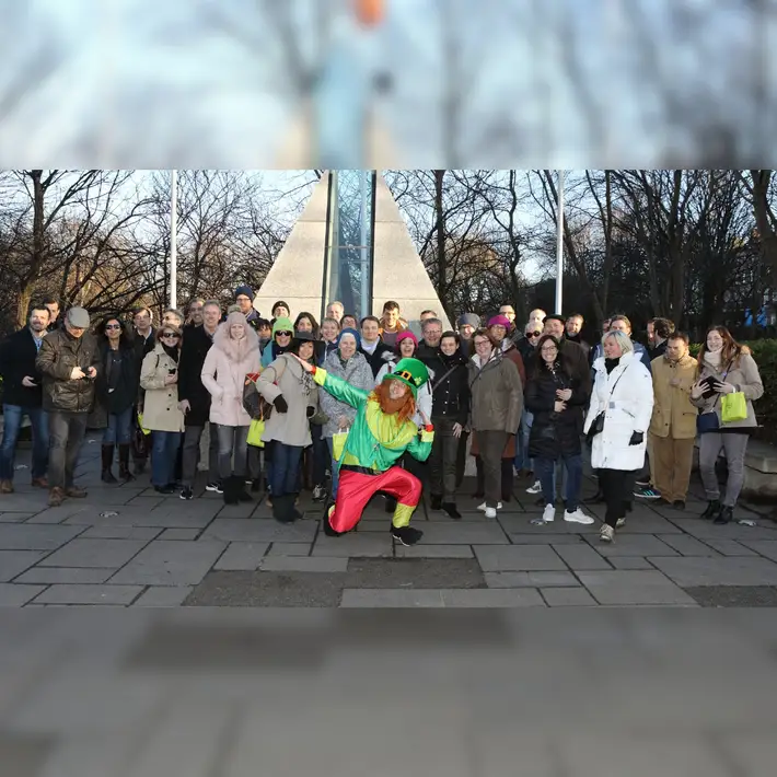 group photo with st. patrick