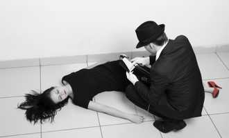 detective at murder scene