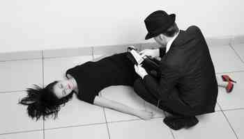 detective at murder scene