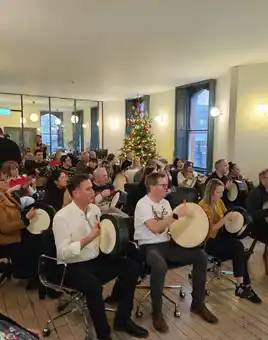 Vision Consulting playing Bodhráns