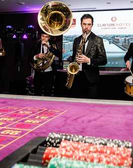 clayton hotel casino night jazz band