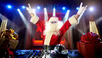DJ Santa hosting a corporate Christmas team building event in Ireland