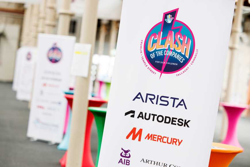 Company branding on clash of teh companies charity events