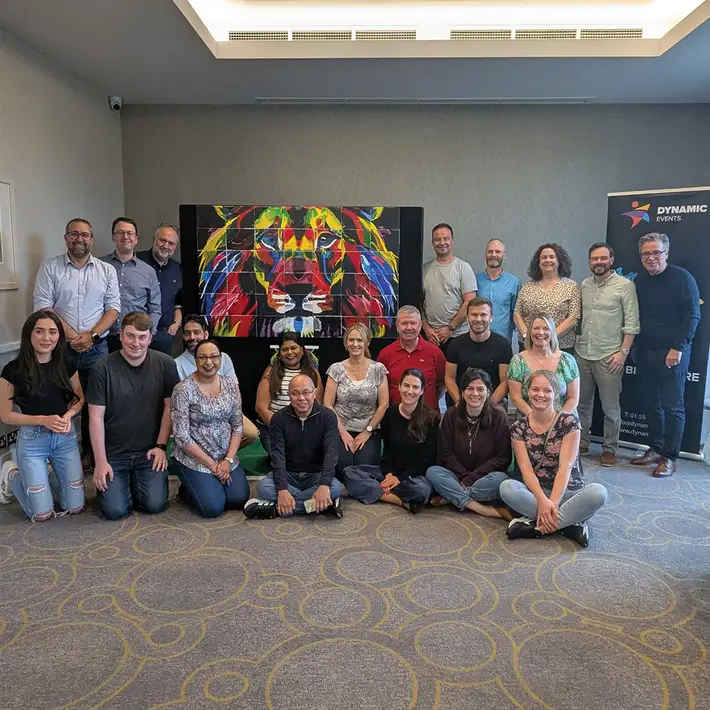 big picture lion mural team building