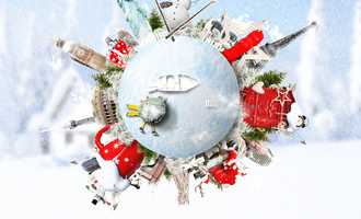 festive global landmarks