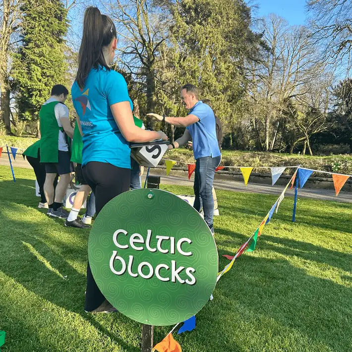 celtic blocks celtic challenge team building activity