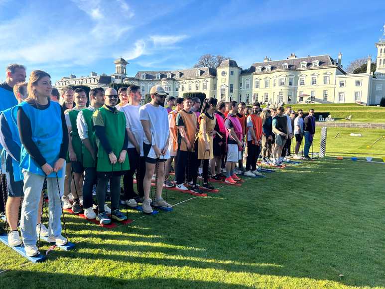 outdoor corporate team building activity in k club kildare