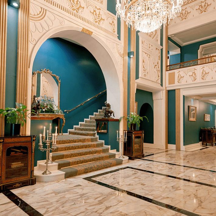 Corporate Team Building Events at The Imperial Hotel | Dynamic Events | Lobby area with stairs up to rooms